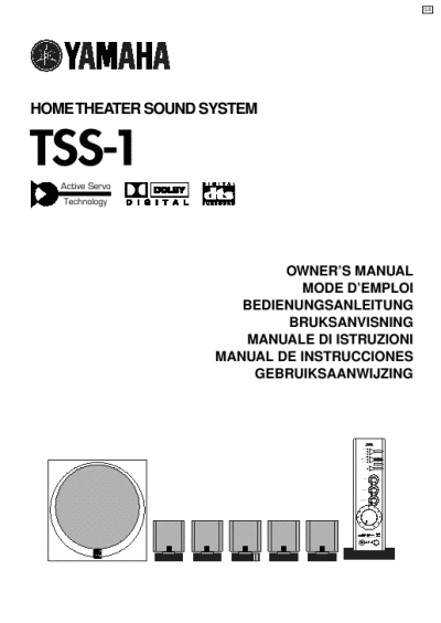 Yamaha Home Theater System on Yamaha Home Theater Sound System Owner S Manual   Manualsonline Com