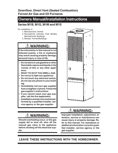 Intertherm M1m Furnace Manual