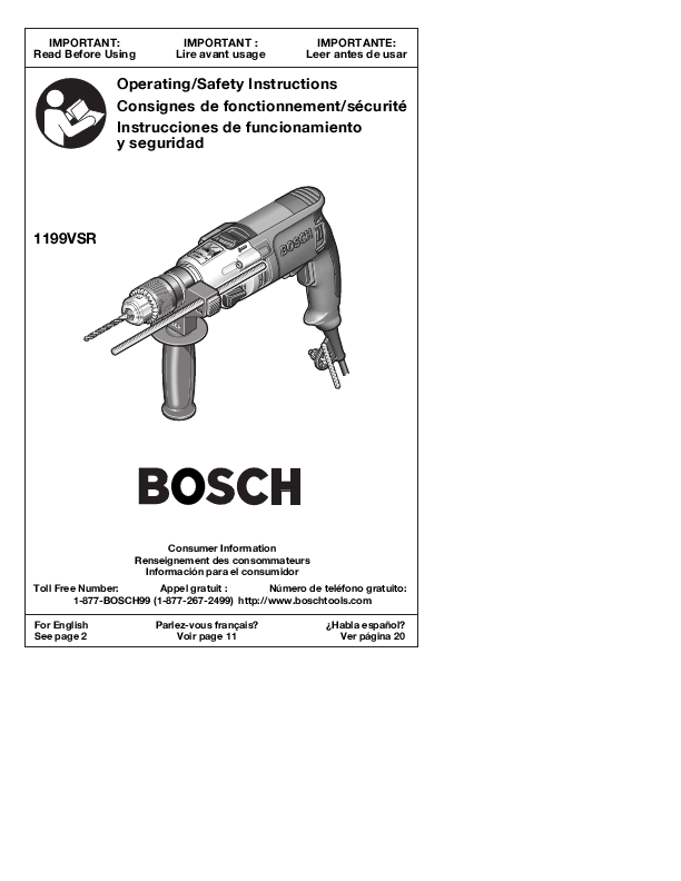 for Bosch Power Tools 1199VSR