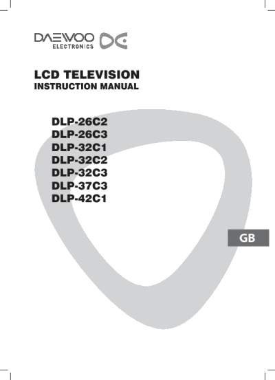 Television Electronics on Daewoo Electronics Lcd Television Instruction Manual Dlp 26c2  Dlp