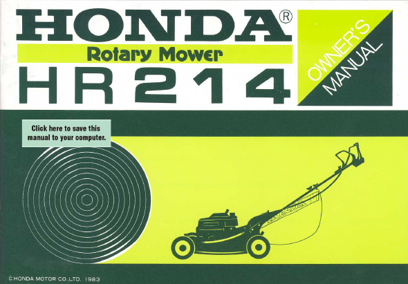 Honda lawnmower users guide #5