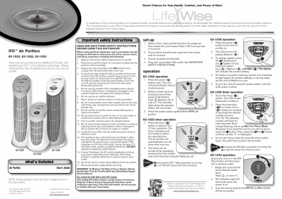 lifewise air purifier ifd 1533